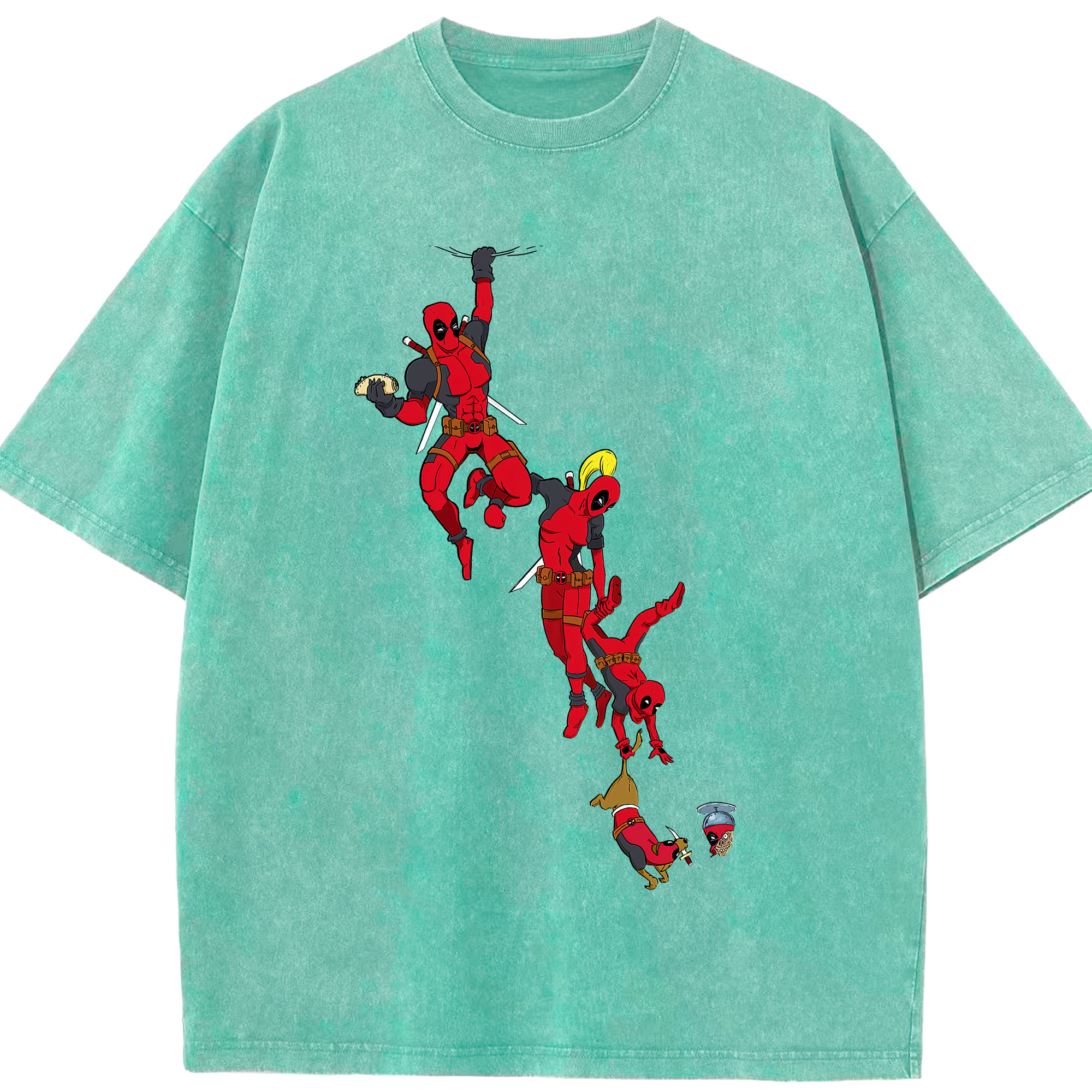 （画像用） Deadpool デッドプール 綿100% ヴィンテージ風 半袖Tシャツ（フロントプリント）